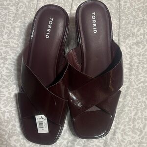 Torrid Women's Dark Red Slide Sandals